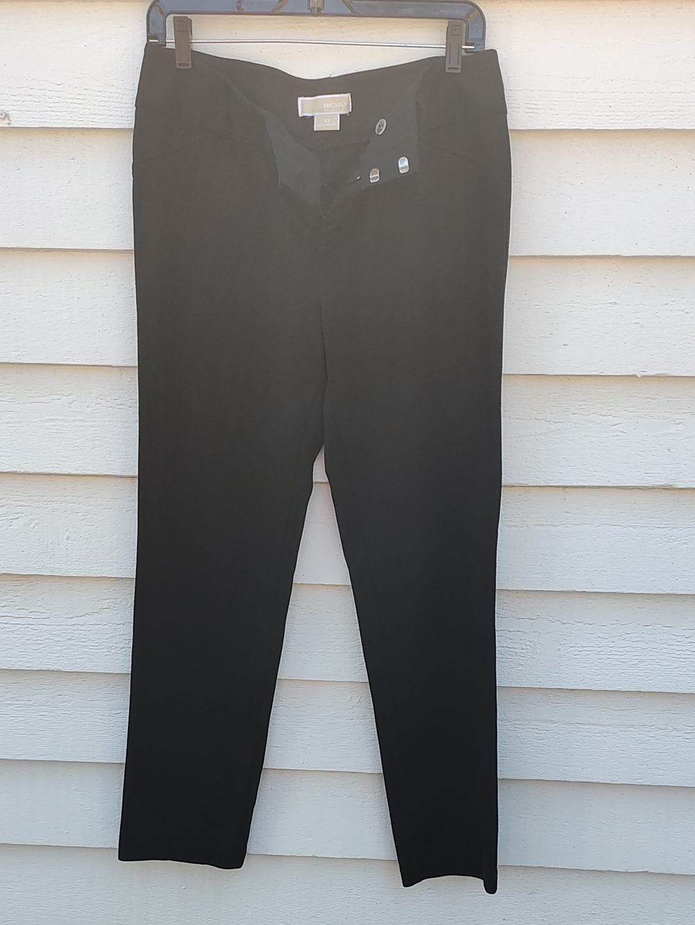 Michael Kors Black Straight-Leg Dress Pants